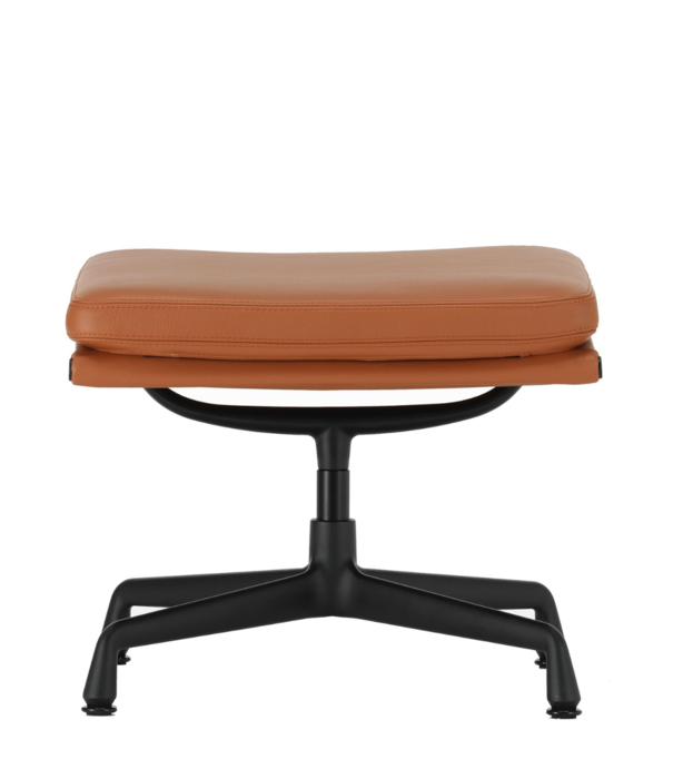 Vitra   Soft Pad Chair EA 222 lounge stoel, cognac premium F leer
