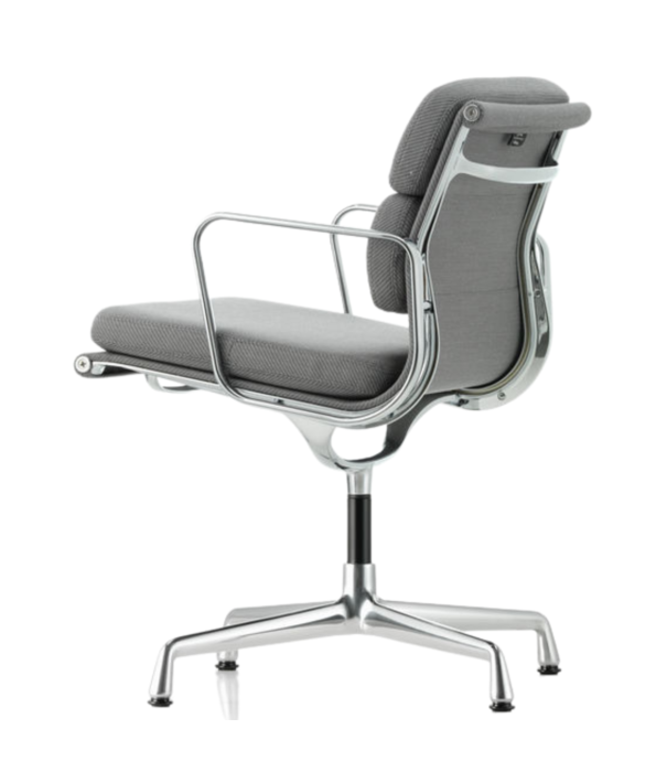 Vitra  Soft Pad Chair EA 208 Bureaustoel, gepolijst, stof Track, draaibaar