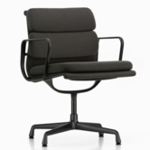 Soft Pad Chair EA 208 deep black, fabric Track, rotatable