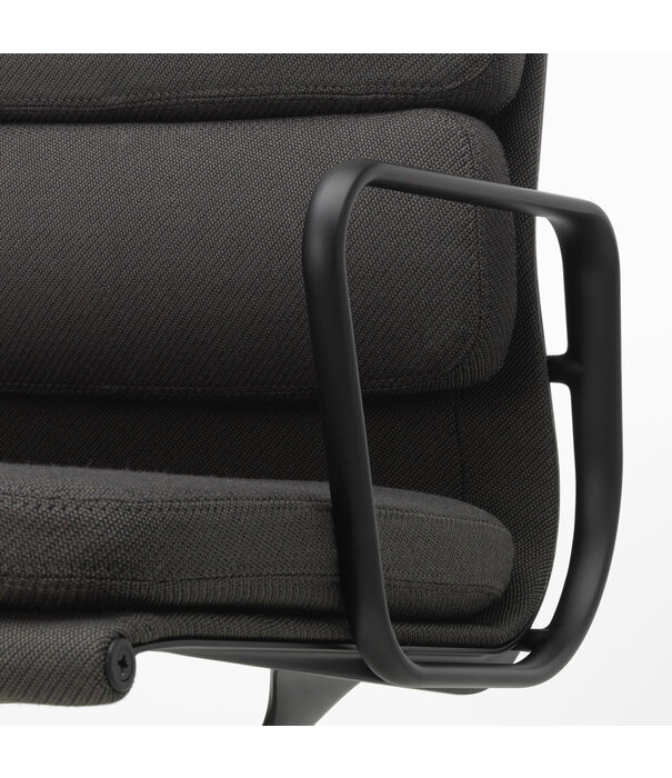 Vitra   Soft Pad Chair EA 208 deep black, fabric Track, rotatable