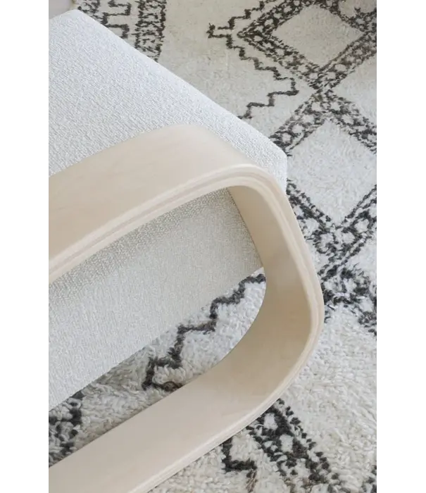 Artek  Aalto Armchair 400 Tank, berken, Nubia cream/pearl 02