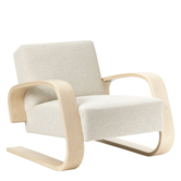 Aalto Armchair 400 Tank,  birch, Nubia cream/pearl 02