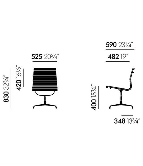 Vitra  Vitra - Eames EA 101 Aluminium Chair