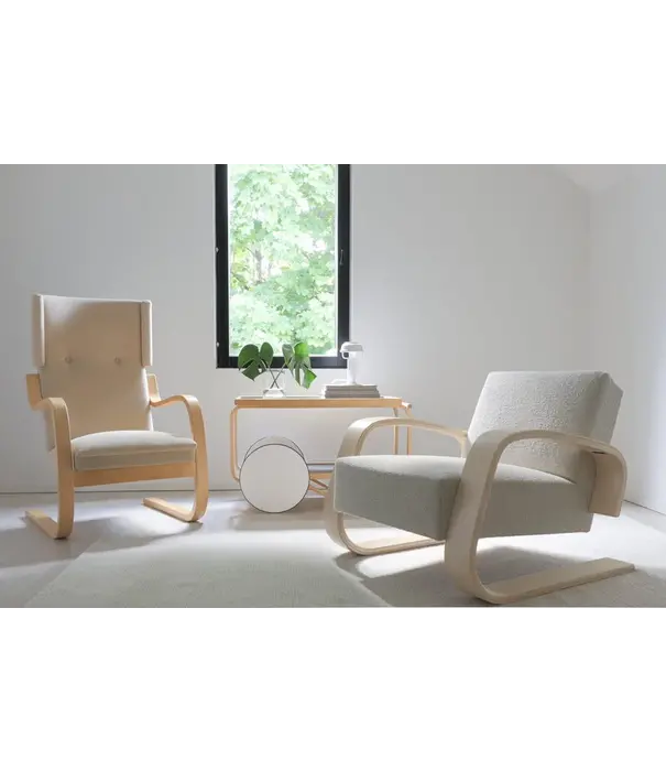 Artek  Artek - 401 Lounge Chair naturel berken, Polo