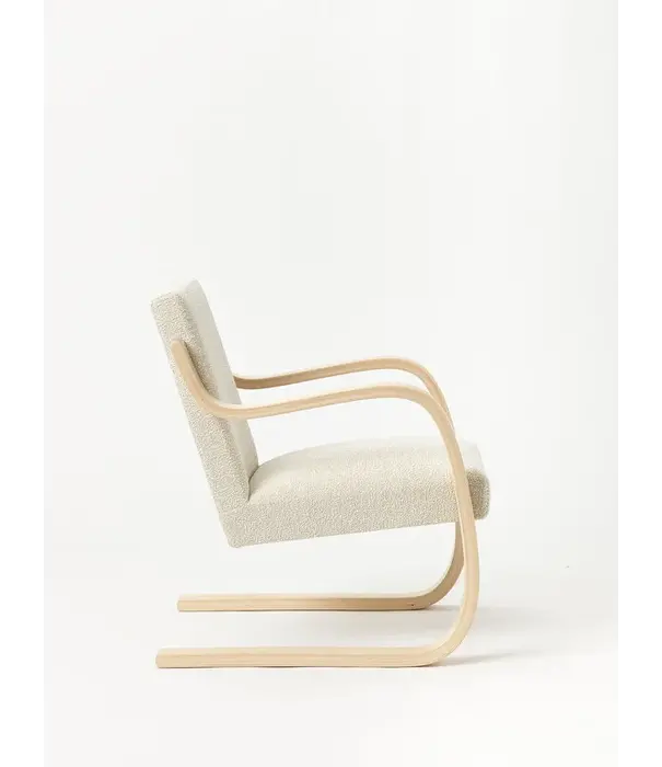 Artek  402 Armchair birch, Nubia 02 cream/pearl