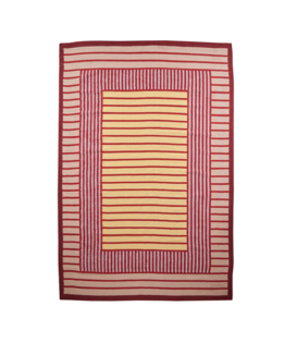 Massimo - Hemp Vloerkleed Red & yellow