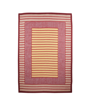 Massimo - Hemp Rug Red & yellow