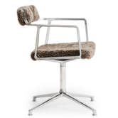 Vipp -  452 swivel chair polished  aluminium, Curly edition