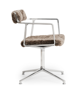 Vipp -  452 swivel chair aluminium, Curly edition