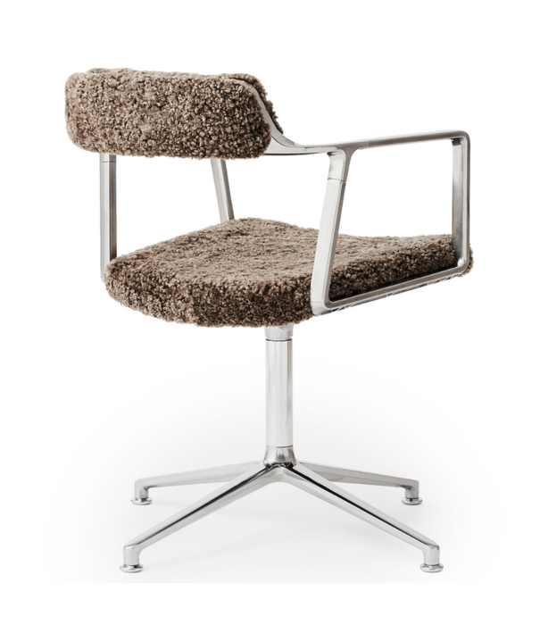 Vipp  Vipp -  452 swivel chair polished  aluminium, Curly edition