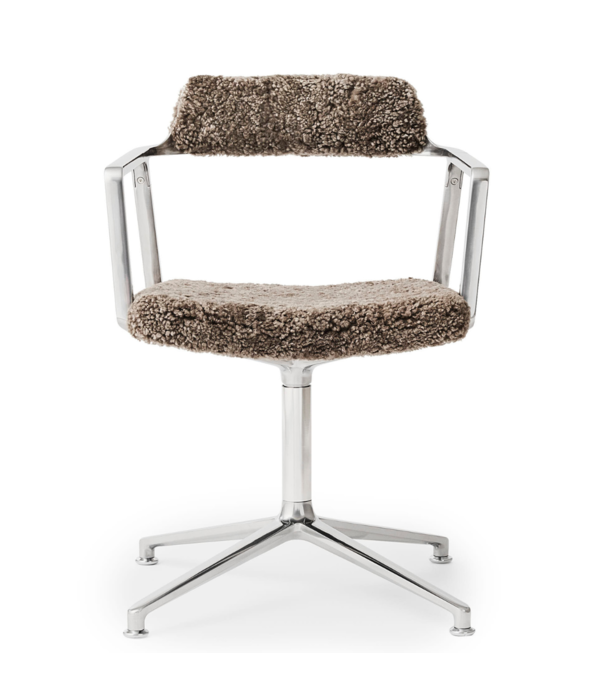 Vipp  Vipp -  452 swivel chair polished  aluminium, Curly edition