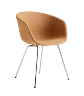 Hay - AAC 27  chair Tadao 600 brown, chrome tube base