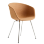 Hay - AAC 27  chair Tadao 600 brown, chrome tube base