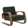 Artek - Armchair 400 Tank walnut, Vidar 972 dark green