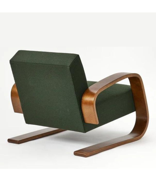 Artek  Aalto Armchair 400 Tank,  walnut, Vidar 972 dark green