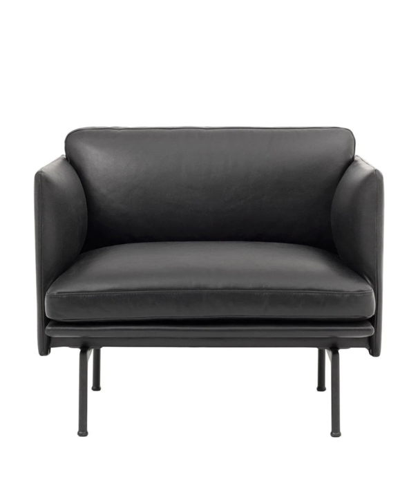 Muuto Outline Studio Chair Refine black leather, base black