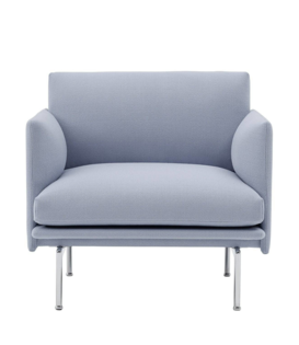 Outline Studio Fauteuil stof Vidar, voet gepolijst aluminium