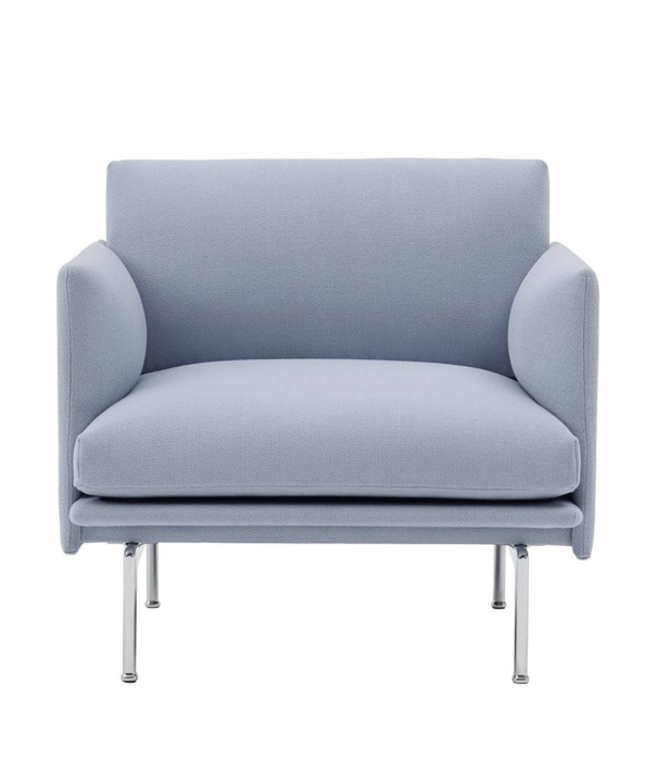 Muuto  Muuto - Outline Studio fauteuil Vidar 723, voet gepolijst aluminium