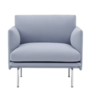 Muuto - Outline Studio fauteuil Vidar 723, voet gepolijst aluminium