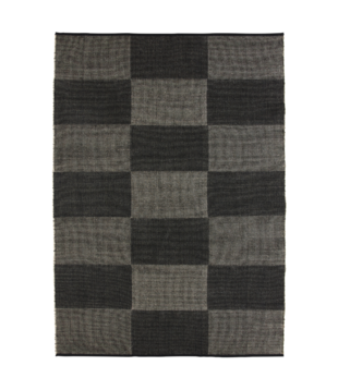 Hay - Check Rug black 170 x 240