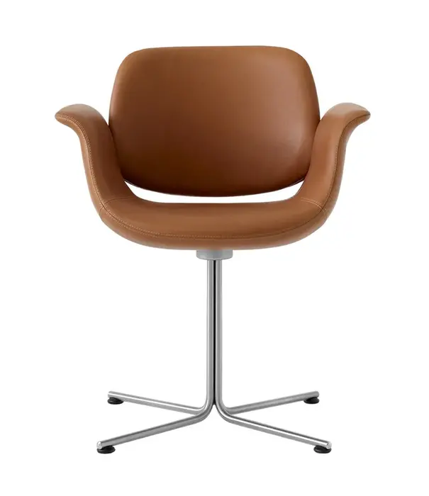 Fredericia  Fredericia - Flamingo Chair leather, fixed base