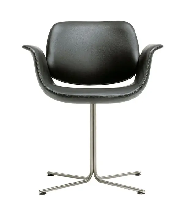 Fredericia  Fredericia - Flamingo Chair leather, fixed base