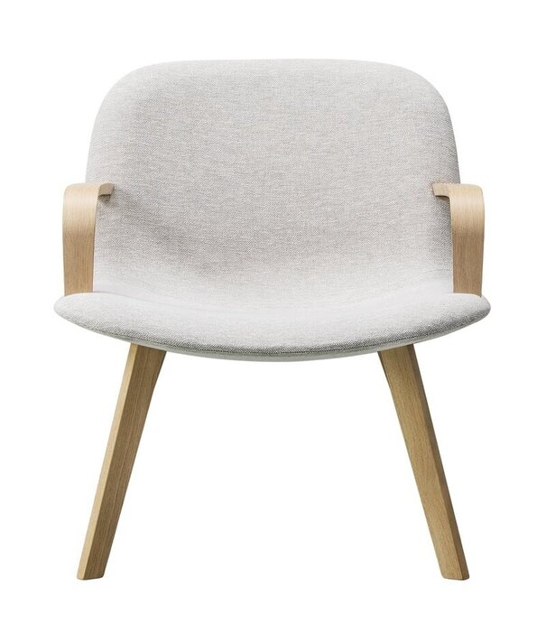 Fredericia  Fredericia - Eyes Wood Base Lounge chair, lacquered oak - light grey