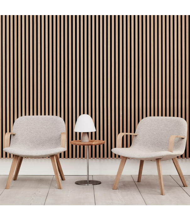 Fredericia  Fredericia - Eyes Wood Base Lounge stoel, gelakt eiken / licht grijs