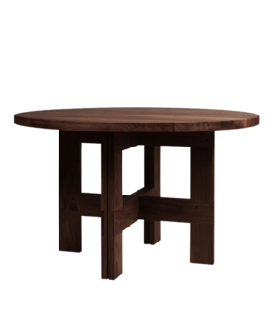 Farmhouse  Dining Table Round dark oak