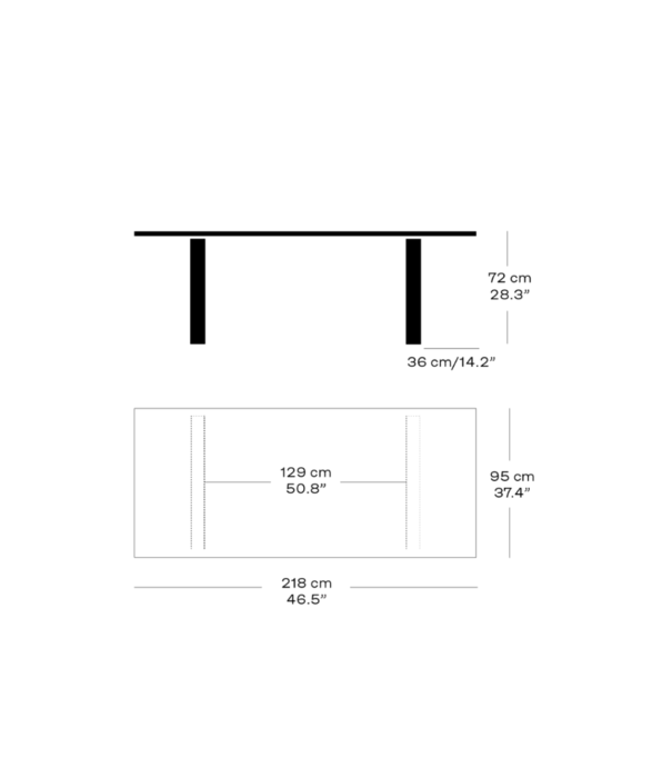 Fritz Hansen Fritz Hansen - Essay CM21 eettafel 218 x 95