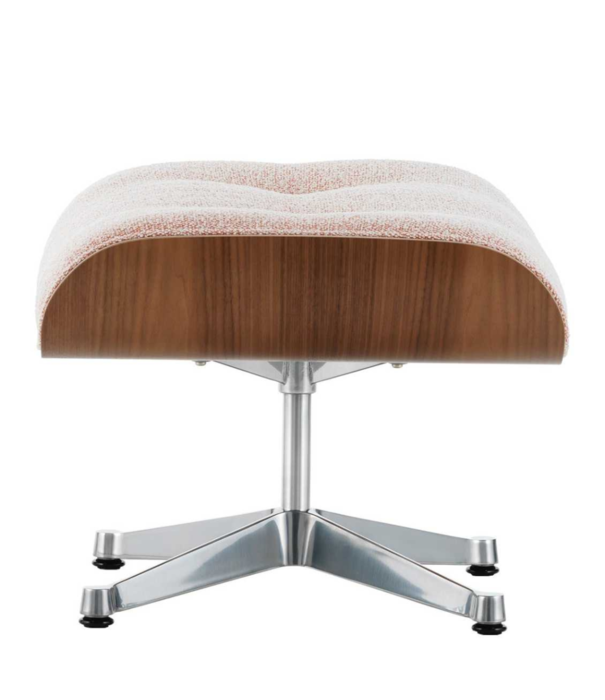 Vitra  Vitra - Eames Lounge Chair ottoman walnoot, stof Nubia ivory/peach