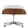 Vitra - Eames Lounge Chair ottoman walnoot, stof Nubia ivory/peach