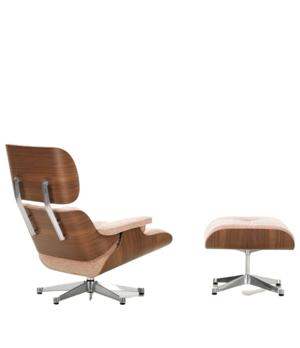 Vitra  Vitra Eames Lounge Chair & Ottoman Walnoot, Nubia ivory-peach