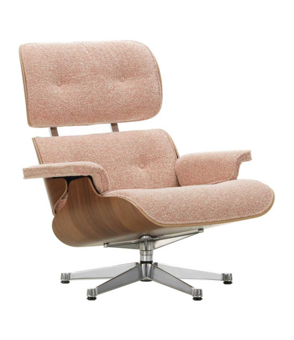 Vitra  Vitra Eames Lounge Chair & Ottoman Walnoot, Nubia ivory-peach