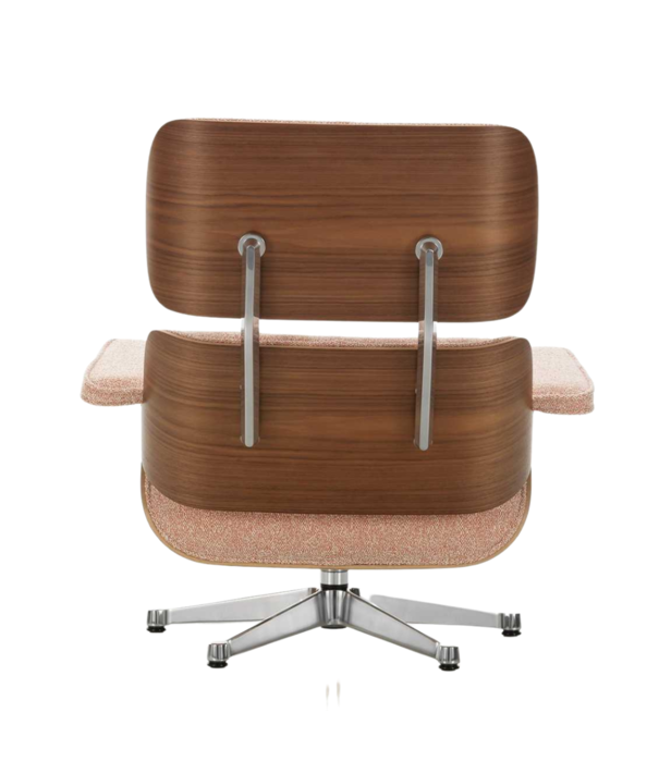 Vitra  Vitra - Eames Lounge Chair + Ottoman walnut, fabric Nubia ivory/peach