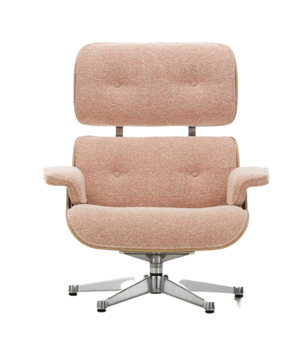 Vitra  Vitra Eames Lounge Chair & Ottoman Walnoot, Nubia ivory-peach