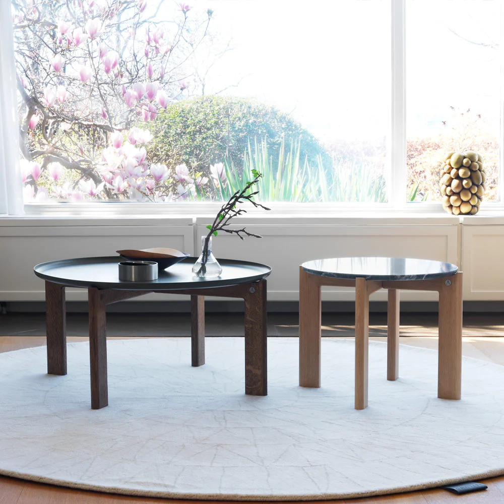 希少 ASPLUND Ston Table Asplund - Iris round coffee table small, Stone top - NORDIC NEW