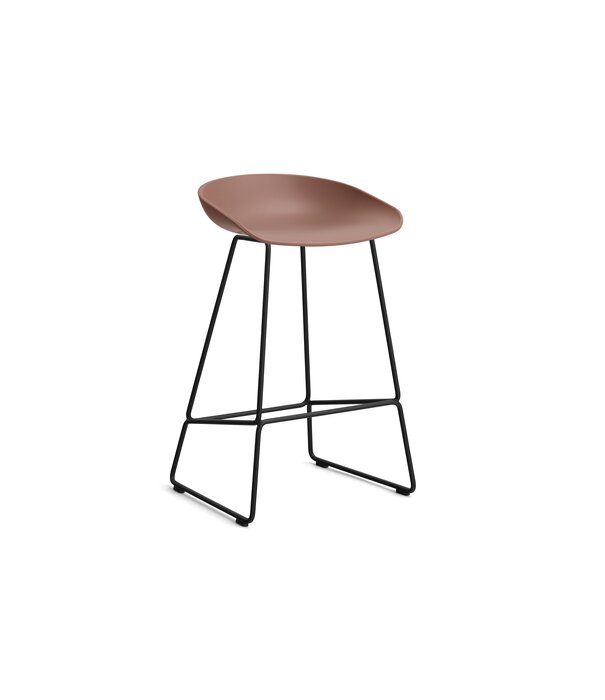 Hay  Hay - AAS 38 Low barstool black steel base H65