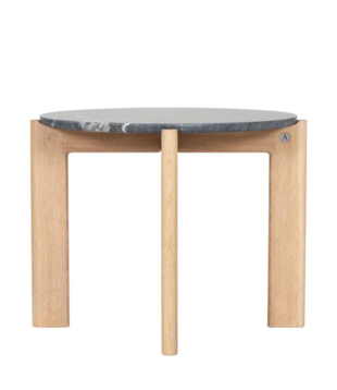Asplund - Iris round coffee table small, Stone top Ø55