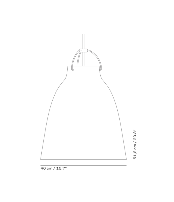 Fritz Hansen Fritz Hansen - Caravaggio P3 hanglamp  glossy Ø40