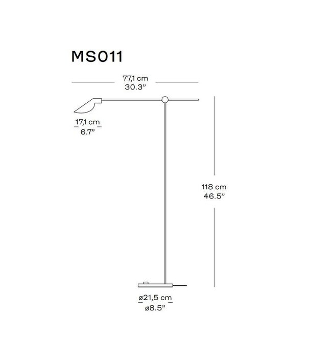 Fritz Hansen Fritz Hansen - MS011 LED Floor Lamp