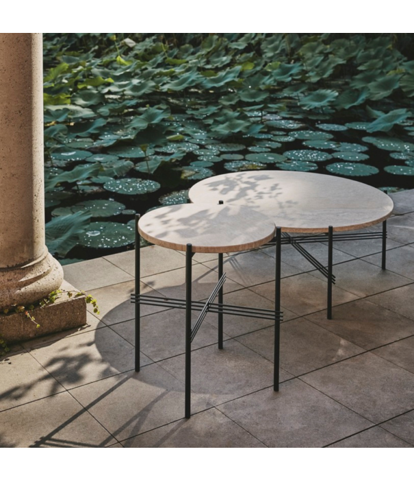 Gubi  Gubi - TS Outdoor coffee table round travertine