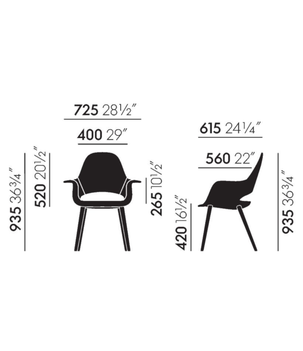 Vitra  Vitra - Organic Conference Chair Ria 981, Eames Special Collection