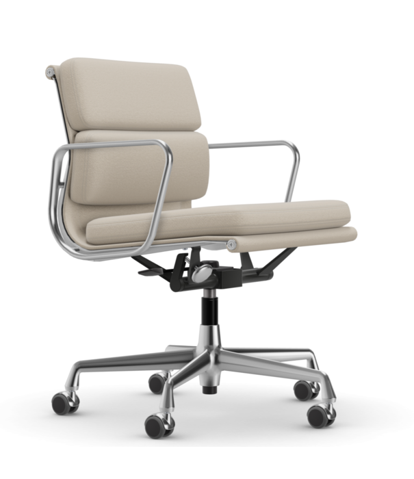 Vitra  Vitra - Soft Pad Chair EA 217 gepolijst, stof Track / medium rugleuning