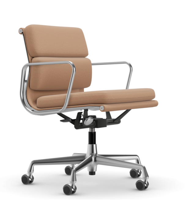 Vitra  Vitra - Soft Pad Chair EA 217 gepolijst, stof Track / medium rugleuning