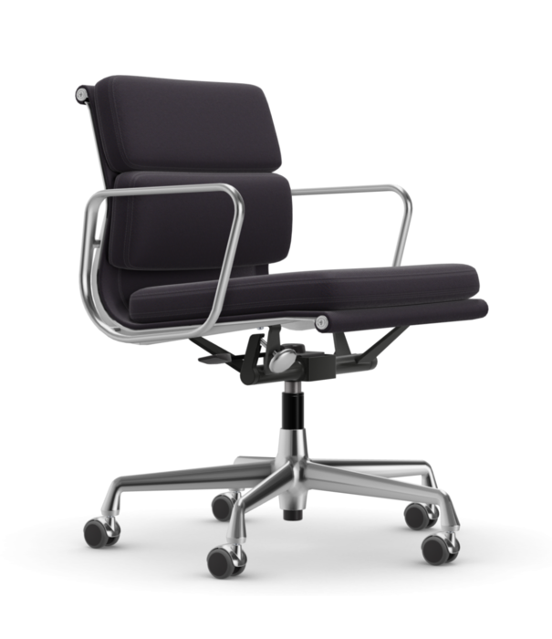 Vitra  Vitra - Soft Pad Chair EA 217 gepolijst, stof Track / medium rugleuning