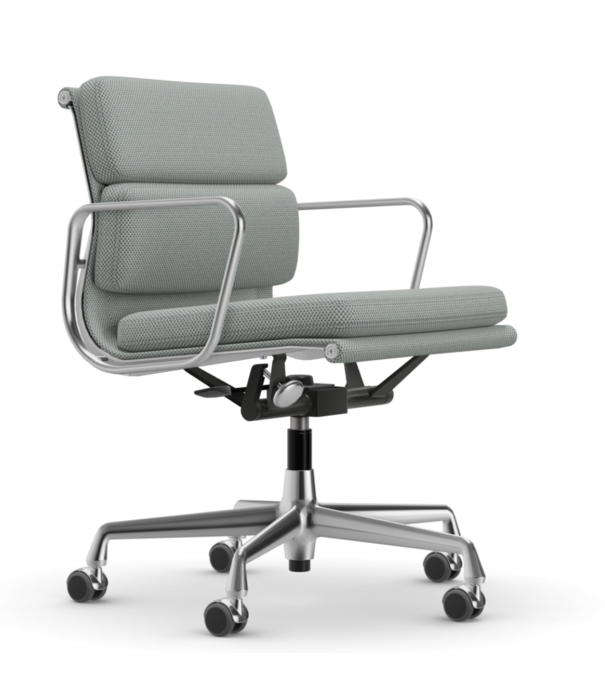 Vitra  Vitra - Soft Pad Chair EA 217 gepolijst, stof Laser RE / medium rugleuning