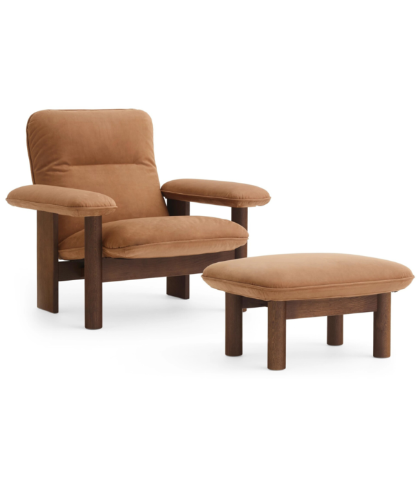 Audo Audo - Brasilia Lounge Stoel, Dunes leer