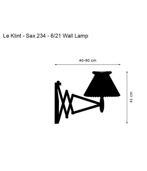 Le klint  Model 234 - 6/ 21 Sax Wall Lamp