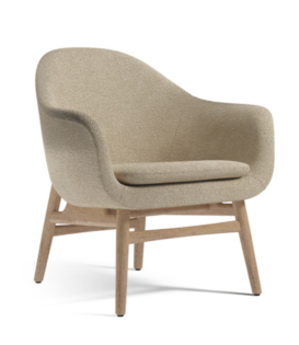 Audo - Harbour lounge chair oak, Boucle 02